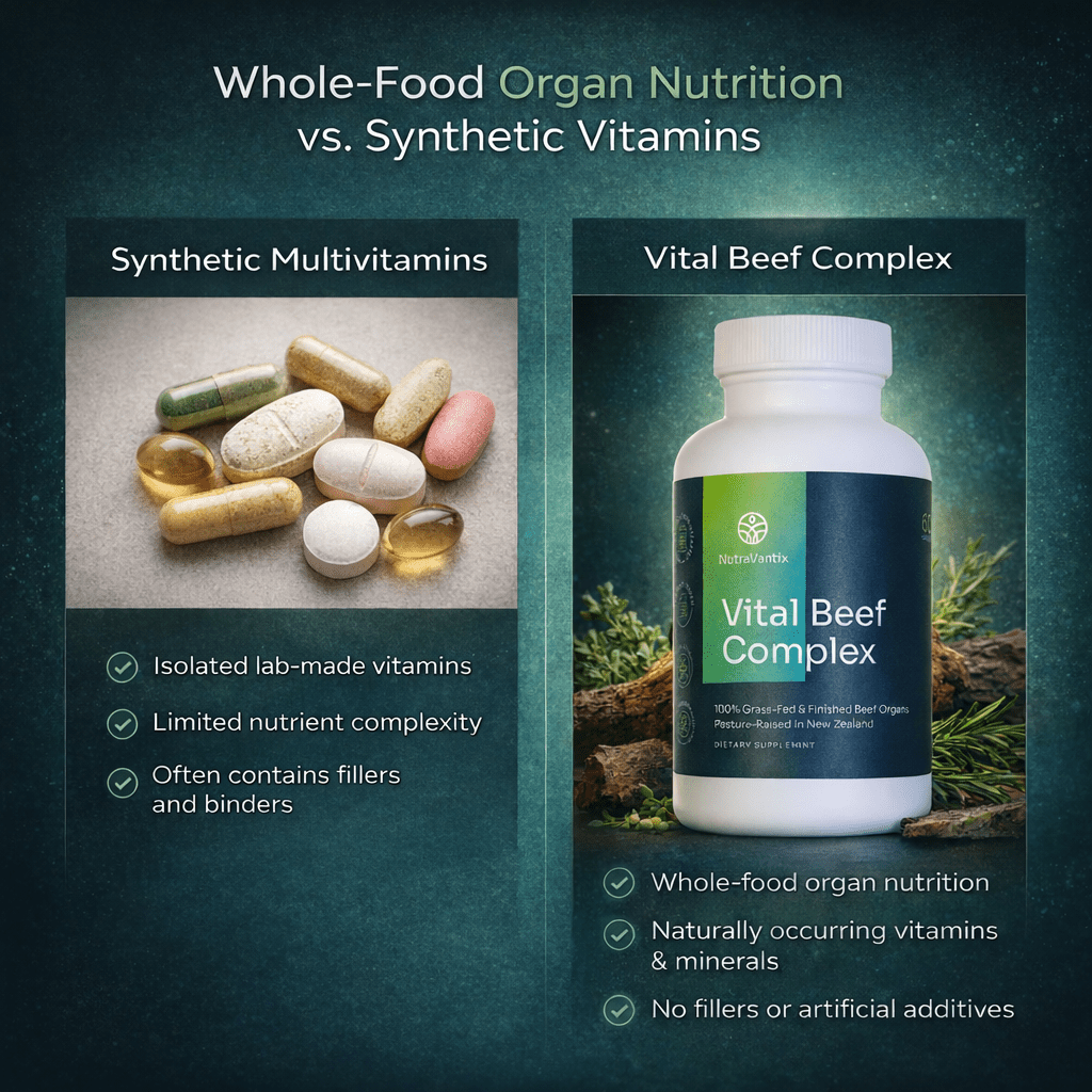 Vital Beef Complex capsules with freeze-dried grass-fed beef organs